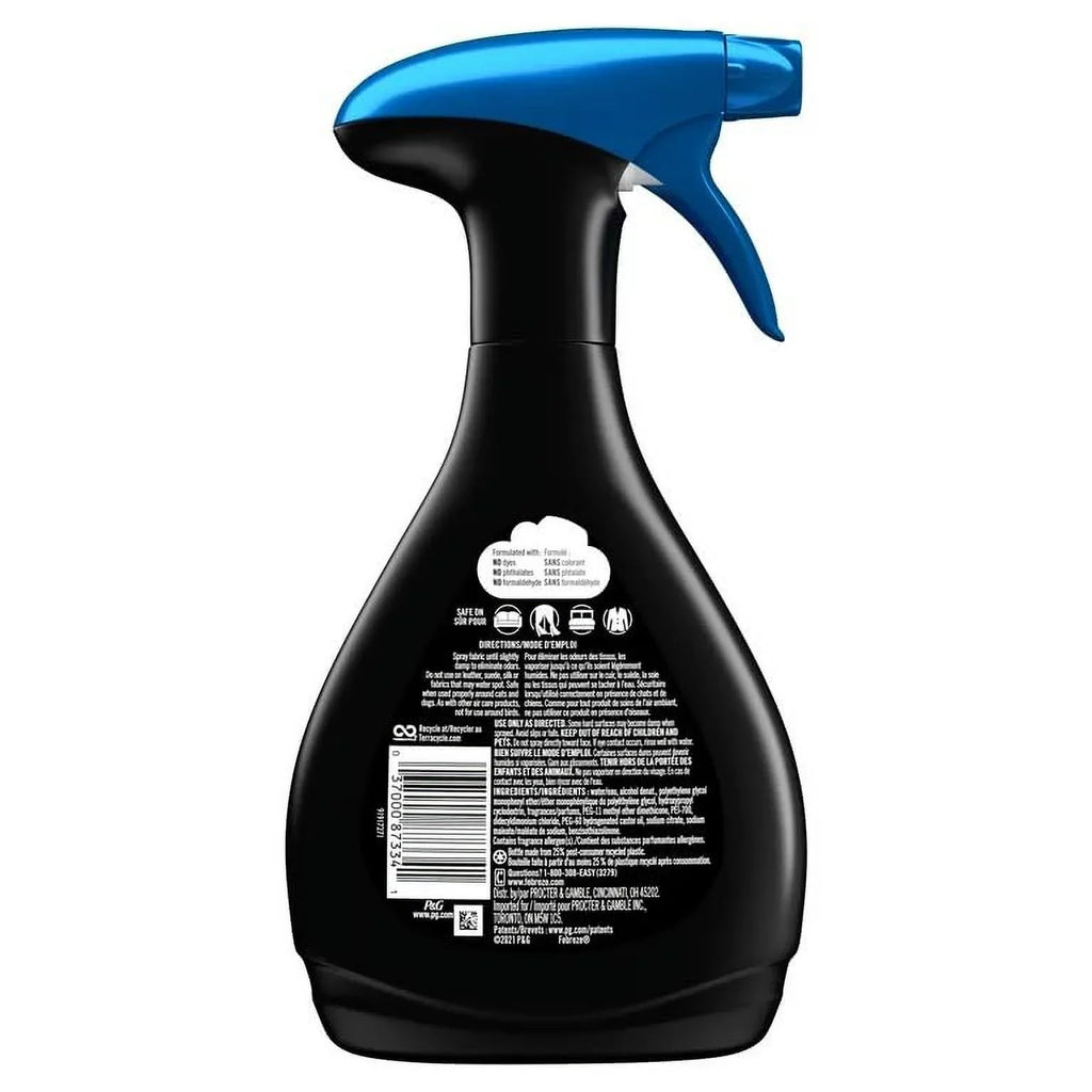 Febreze Fabric Refresher, Odor Eliminator Spray, Antibacterial And Platinum Ice, 16.9Oz (Pack Of 2)