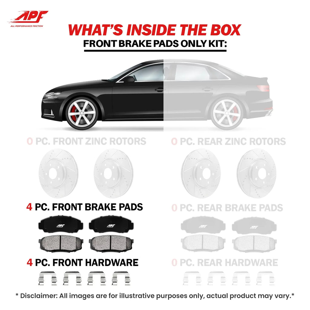 Front Ceramic Carbon Fiber Brake Pads for 2003-2009 Ford Ranger