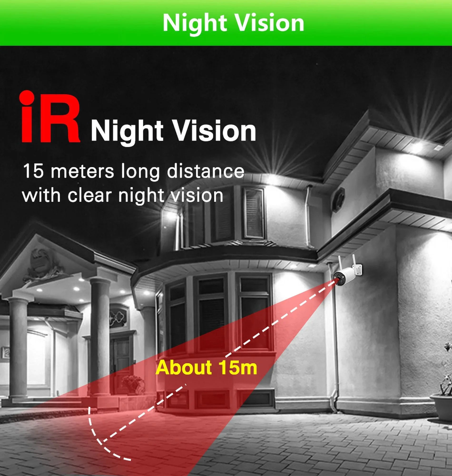 VIKVIZ 8CH WiFi CCTV System 4Pcs 3MP Battery Camera , 4 Solar Panels , 2.5inch HDD Wireless NVR