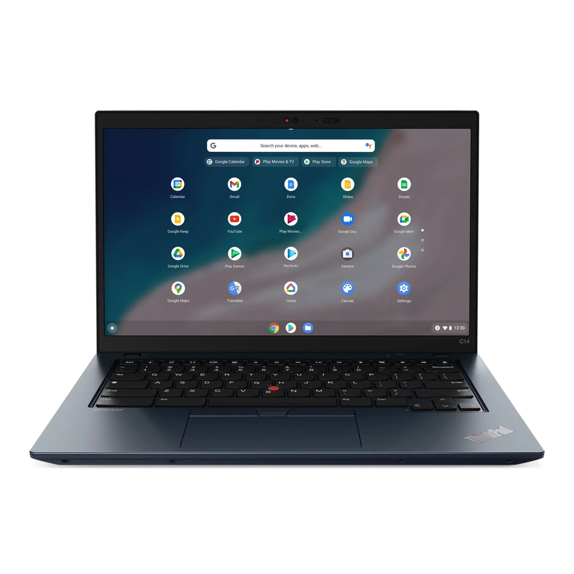Lenovo ThinkPad C14 Chromebook Laptop, 14" FHD IPS, vPro®, Iris Xe, 8GB, 256GB