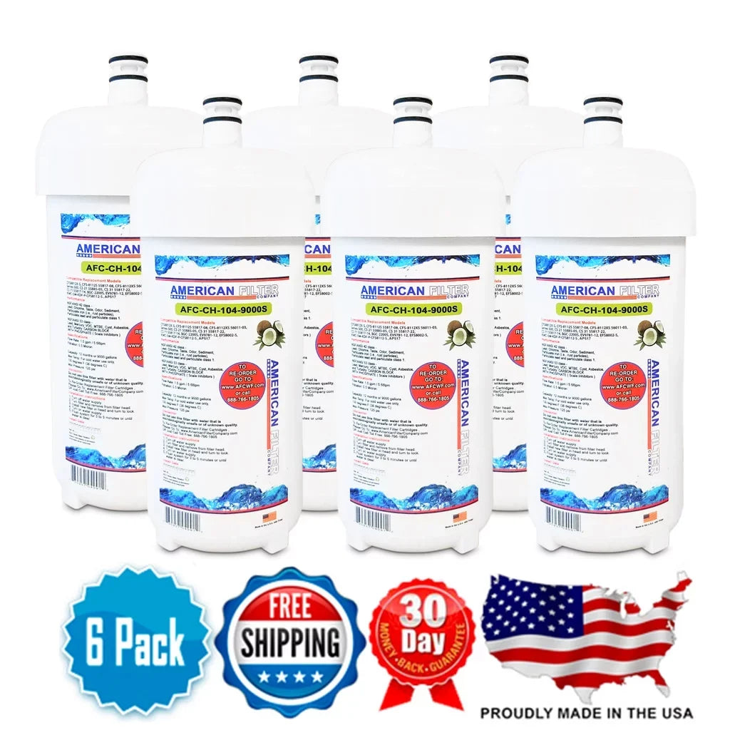 AFC Brand , Water Filters , Model # AFC-CH-104-9000S , Suitable with Cuno® Series7000 - 6 Filters - Made in U.S.A.