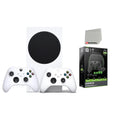 Microsoft Xbox Series S 512GB Digital Console with Extra Wireless Controller - Robot White - Powerpack Battery/Charge Cable Bundle with Microfiber Cleaning Cloth
