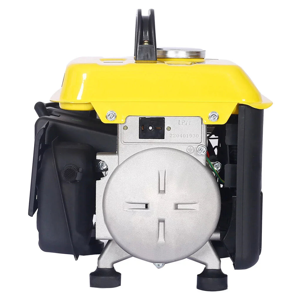 Portable Generator, 900 Watts Gas Powered Generator for Backup Home Use & Outdoors Camping Low Noise Ultra Lightweight EPA III and CARB Compliant (Black ＆ Yellow)