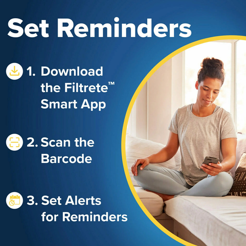 Filtrete 16x25x1 Smart Air Filter, MPR 1500 MERV 12, Allergen, Bacteria Virus, 1 Filter