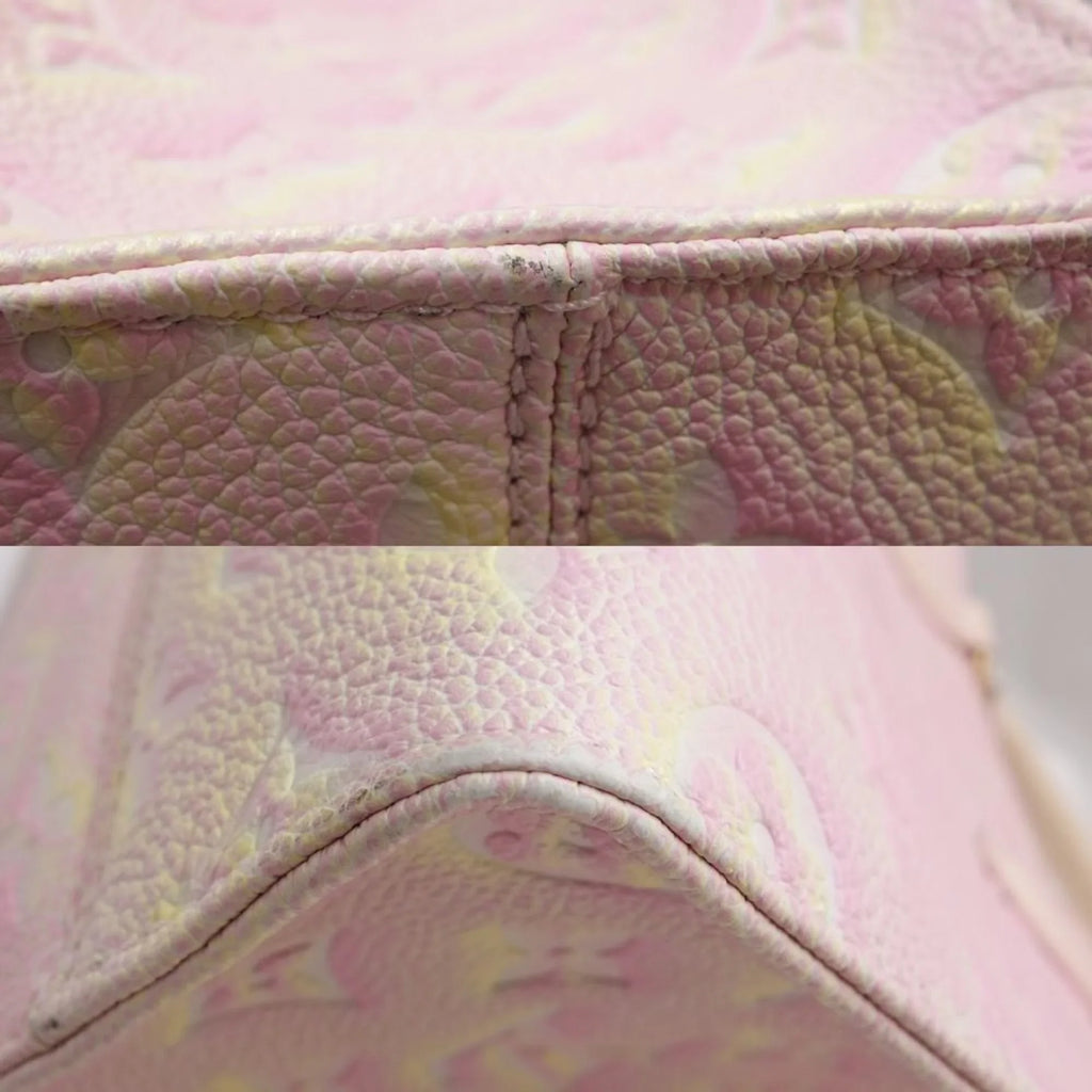 Pre-Owned LOUIS VUITTON On the Go PM M46168 Handbag Empreinte Light Pink 450088 (Good)