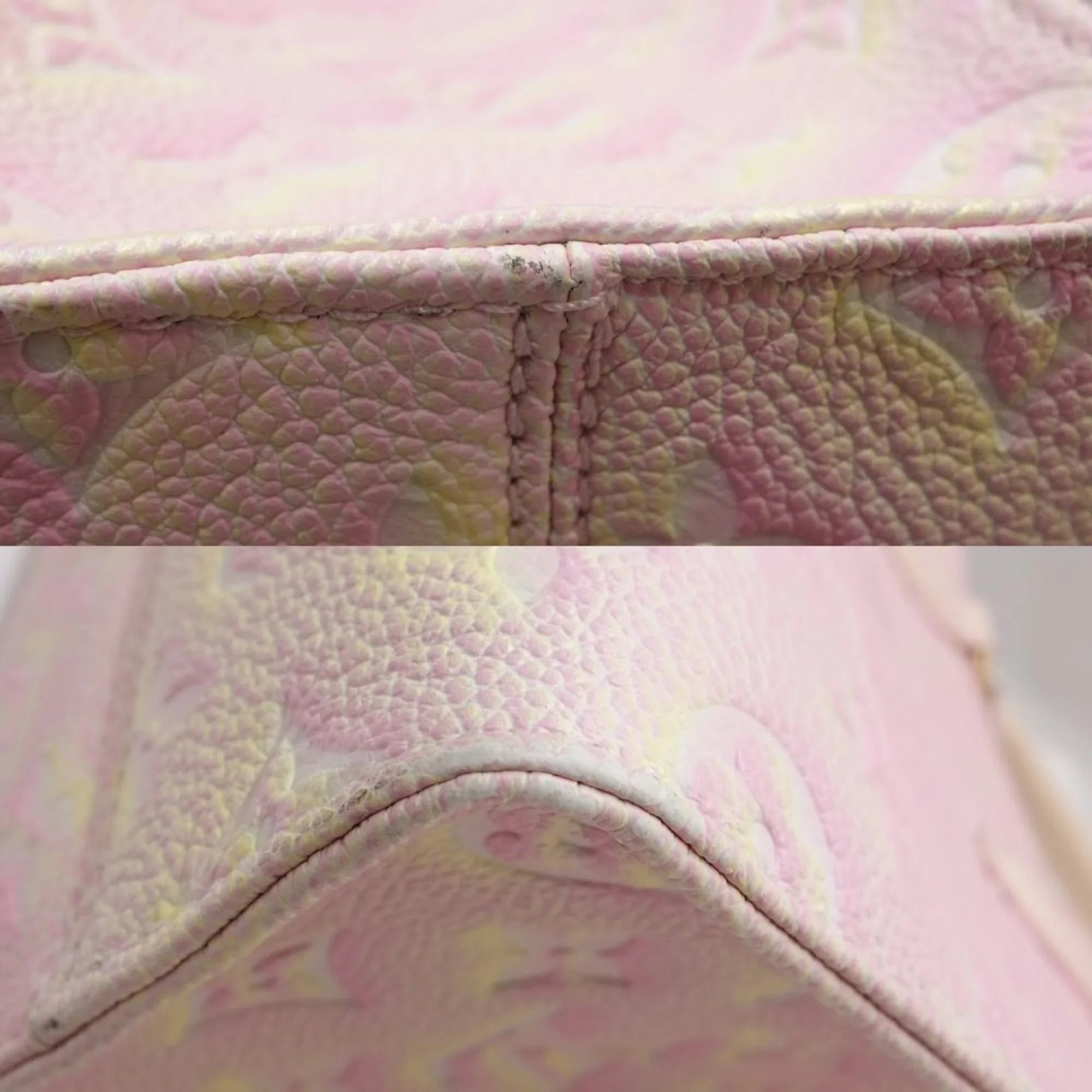 Pre-Owned LOUIS VUITTON On the Go PM M46168 Handbag Empreinte Light Pink 450088 (Good)