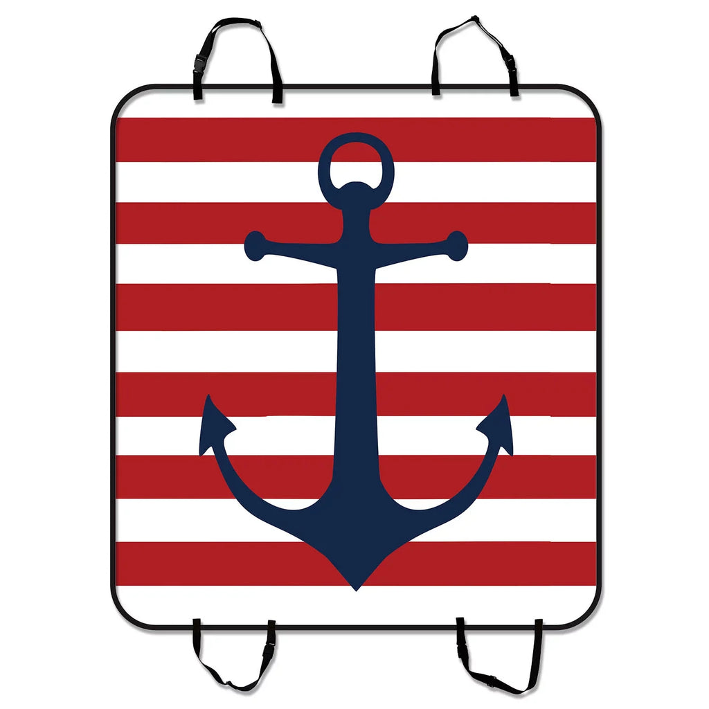 GCKG Red Anchor Pet Car Seat Shield Anchor Pet Car Seat Shield Dog Car Seat Mat Hammock Cargo Mat Trunk Mat For Cars Trucks and SUV 54x60 inches