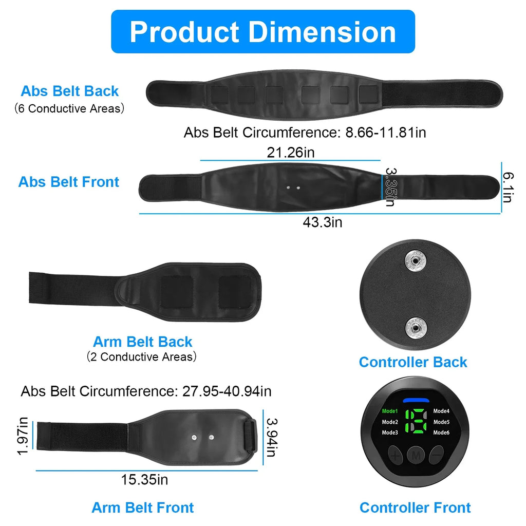 Abdominal Muscle Stimulator iMounTEK ABS Training Fitness Equipment with 6 Modes 18 Intensity Levels Home Office