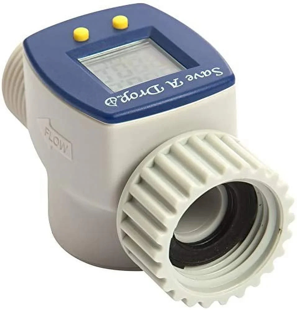 Save a Drop 2-Pack P3 Blue Water Flow Meter | Measure Gallon Usage from an Outdoor Garden Hose | Helps Conserve Water