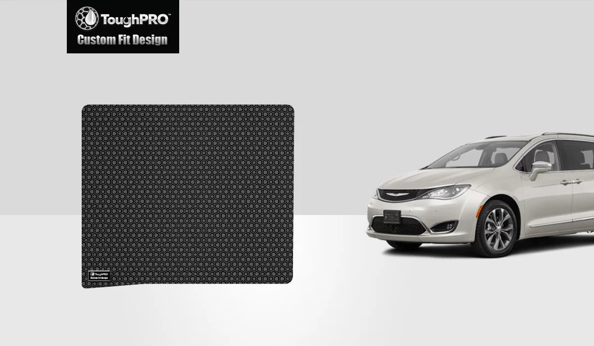 ToughPRO - Cargo Mat Matching with CHRYSLER Pacifica - All Climate Heavy Duty (Made in USA) - Black Rubber - 2003