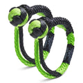 Bubba Rope 176744 Synthetic Shackle Mini Gator-Jaw 1/4" Breaking Strength of 11,000 lb. with Plasma in Green and Black, Perfect for ATV, UTV, Personal Water Craft and Power Sport Equipment – PAIR (2)