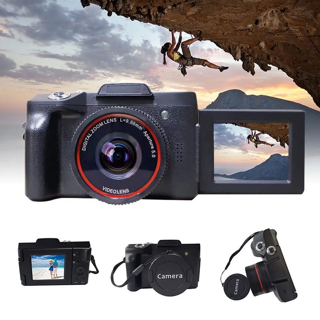 Digital Video Camera Full Hd 1080P 16Mp Recorder with Wide Angle Lens for Youtube Vlogging
