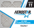 Aerostar 10x24x1 MERV 11, Air Filter, 10x24x1, Box of 4