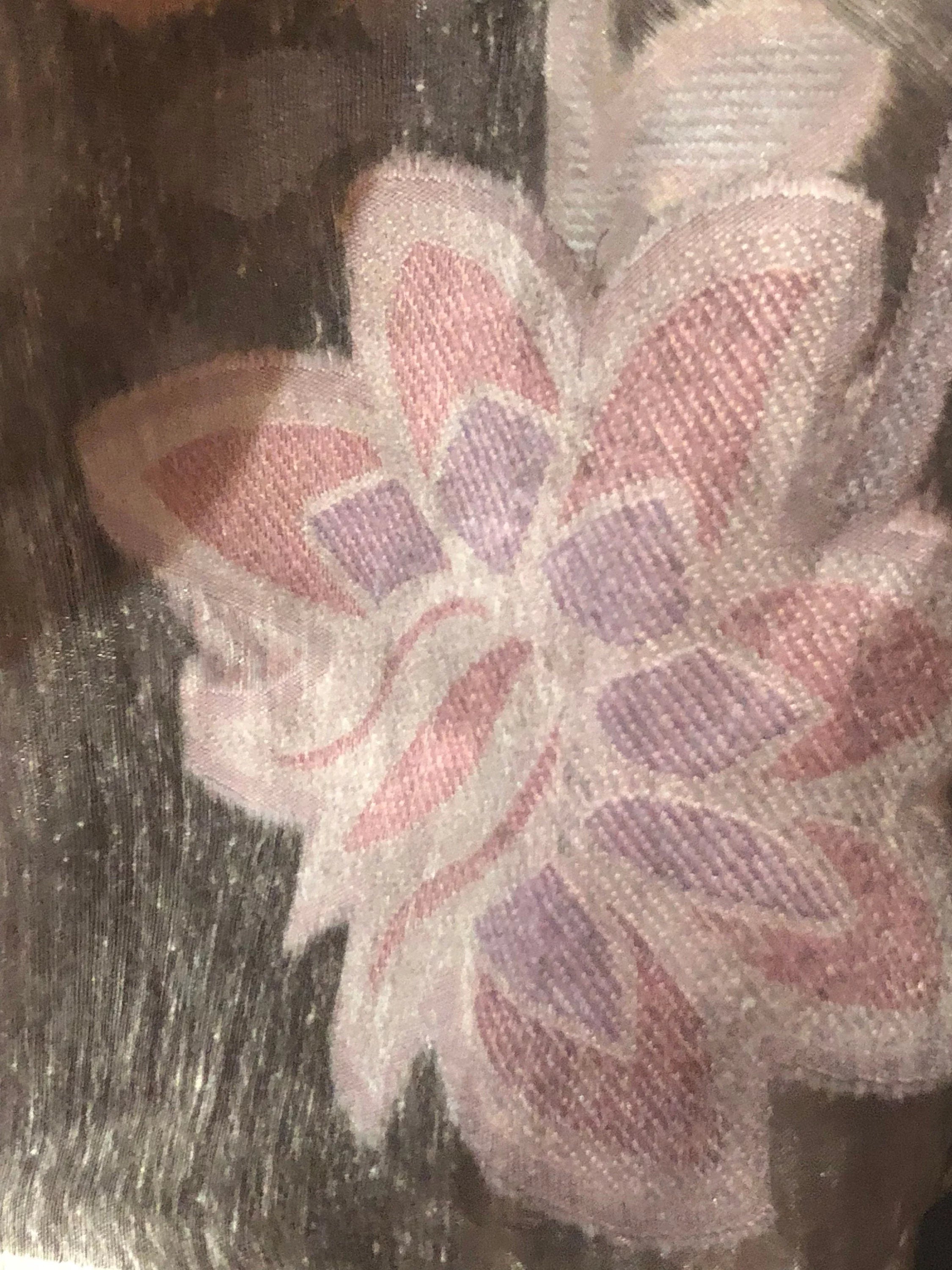 Vintage Styled Sheer white brocade wrap Shawl