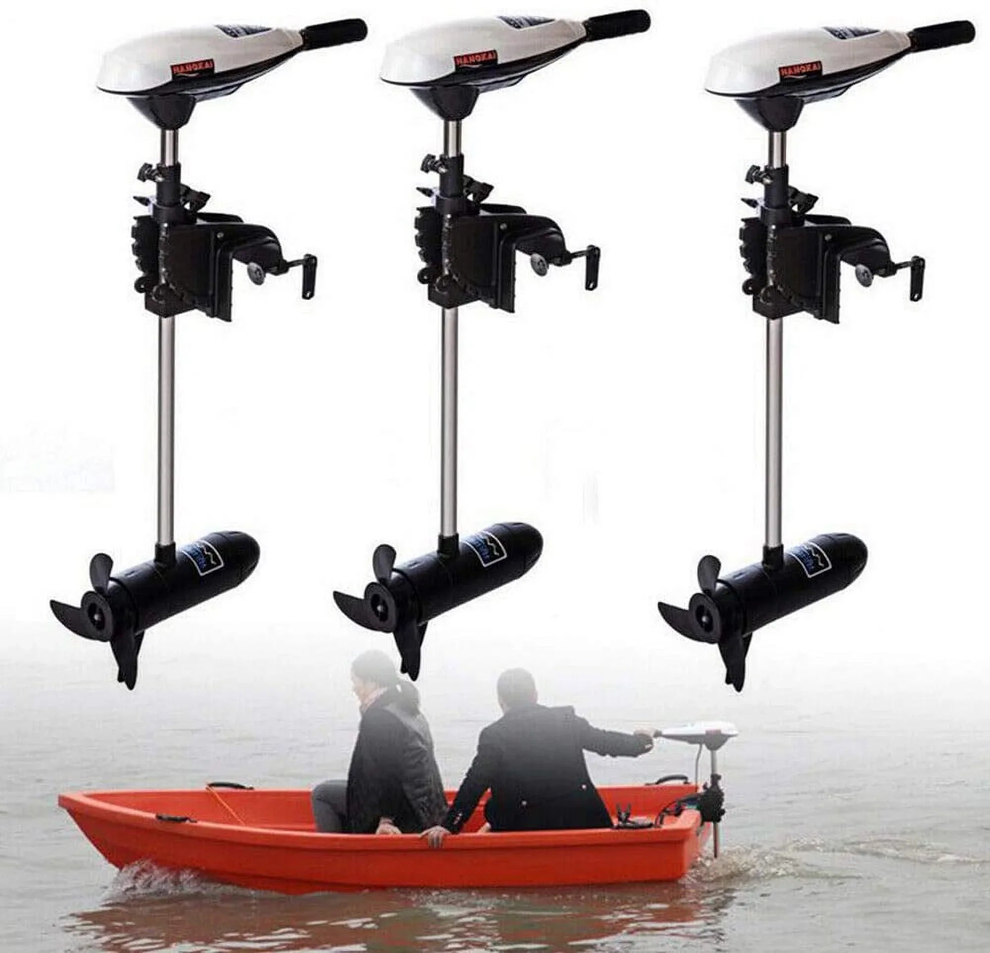 Outboard Motor Watercraft Engine 12V 65lb Electric Outboard Inflatable Fishing Ship Brush Motor Engine 660W