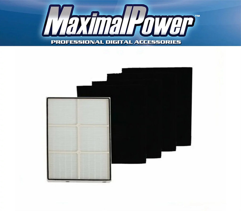 Whirlpool Suitable HEPA Purifier Filter + Pre-Carbon Filters Fits Non-OEM Whispure Purifier Models AP450 AP510 (Whirpool Filter + 4 Pre-Carbon Black Filters)