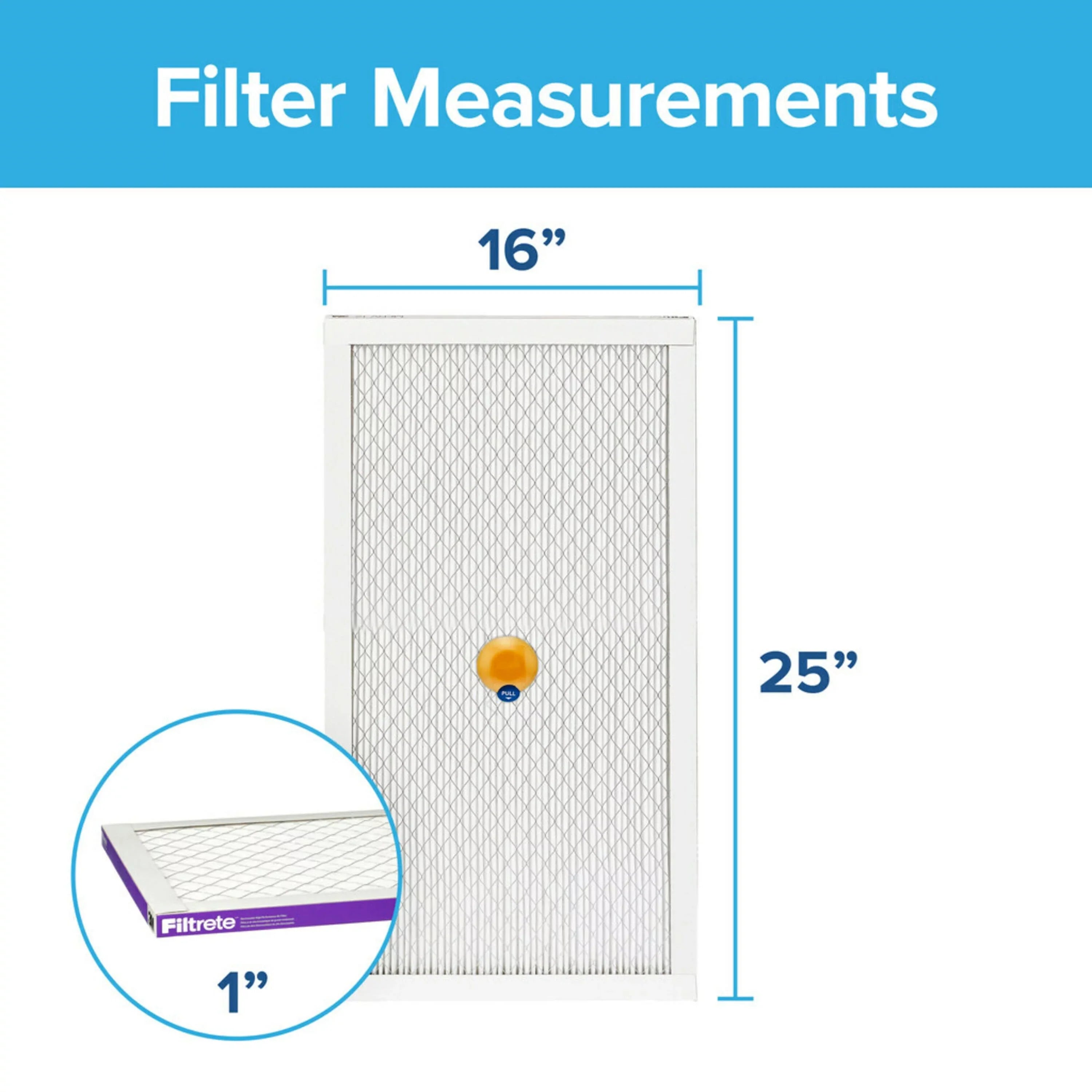 Filtrete 16x25x1 Smart Air Filter, MPR 1500 MERV 12, Allergen, Bacteria Virus, 1 Filter