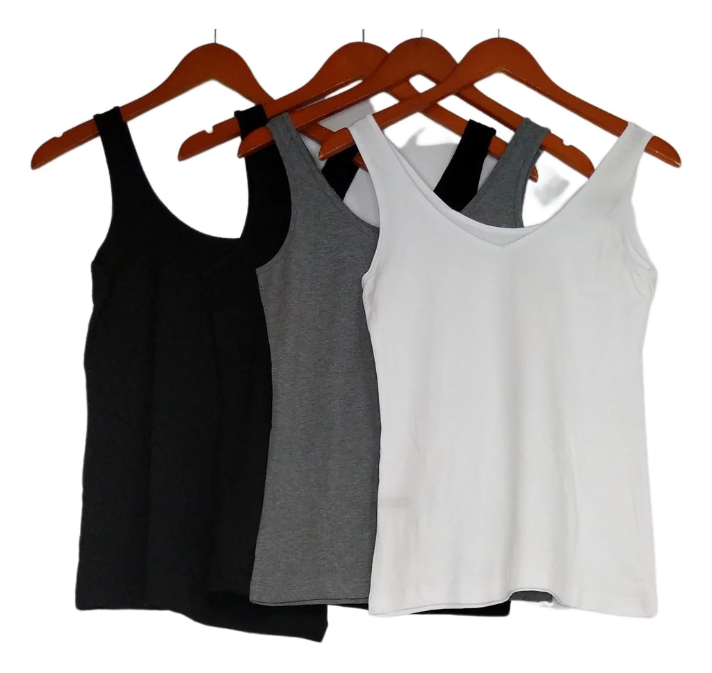 Felina Womens Reversible Tank Top, 4 Pack