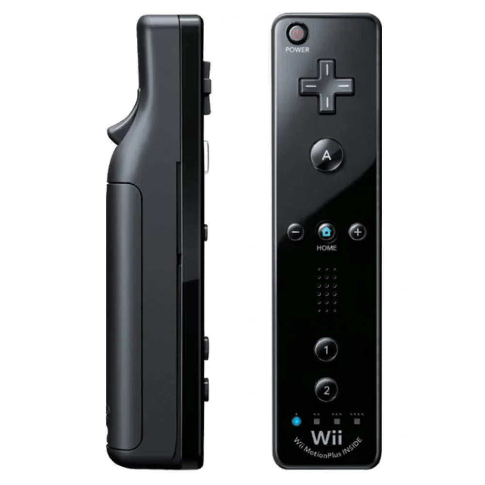Nintendo Wii & Wii U Bundle Remote Plus with Jacket, Nunchuk and Sensor Bar - Black
