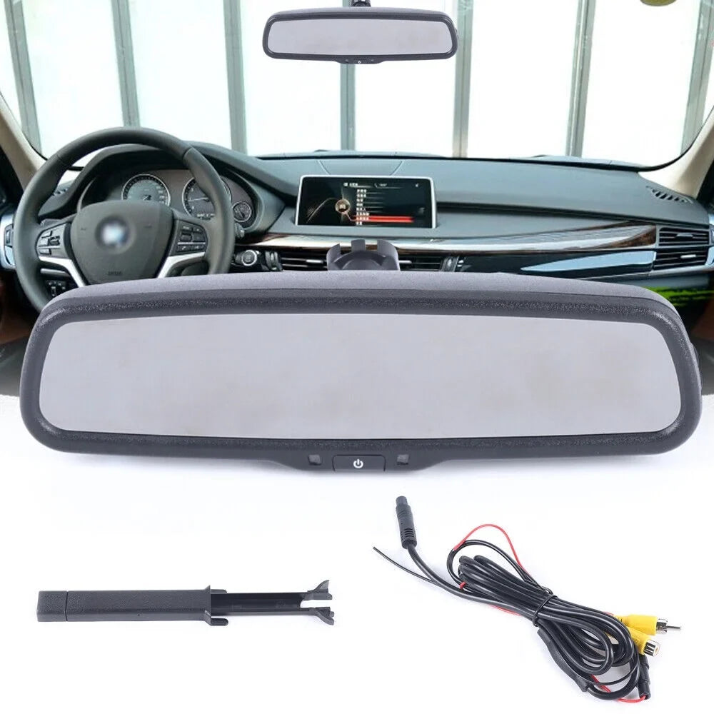 Miumaeov 4.3'' Electronic Car Rear View TFT LCD Mirror Monitor with Bracket For Backup Camera Parking Reverse