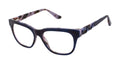 NEW GX by GWEN STEFANI GX044 Navy & Purple KAIRI Eyeglasses 52mm with GX Case