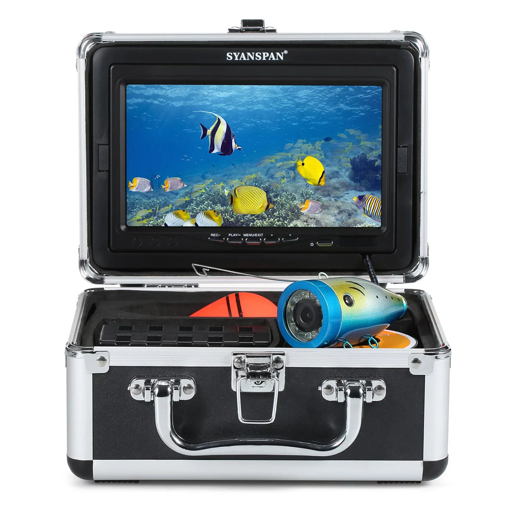 moobody Underwater Fishing Camera Fish Finder with 12LEDs 7Inch/9Inch LCD Display 15M/30M/50M Cable IP68 Waterproof for Sea Lake Vessel Ice Fishing