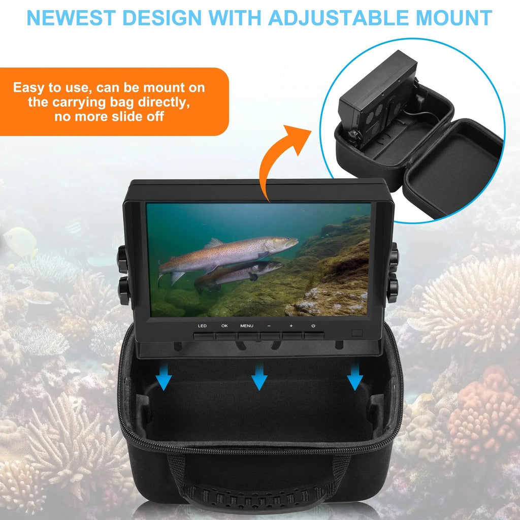 7 inch Ice Fishing Camera Underwater with Bracket Ice Fishing Fish Finder for Lake Vessel Kayak Ice Fishing