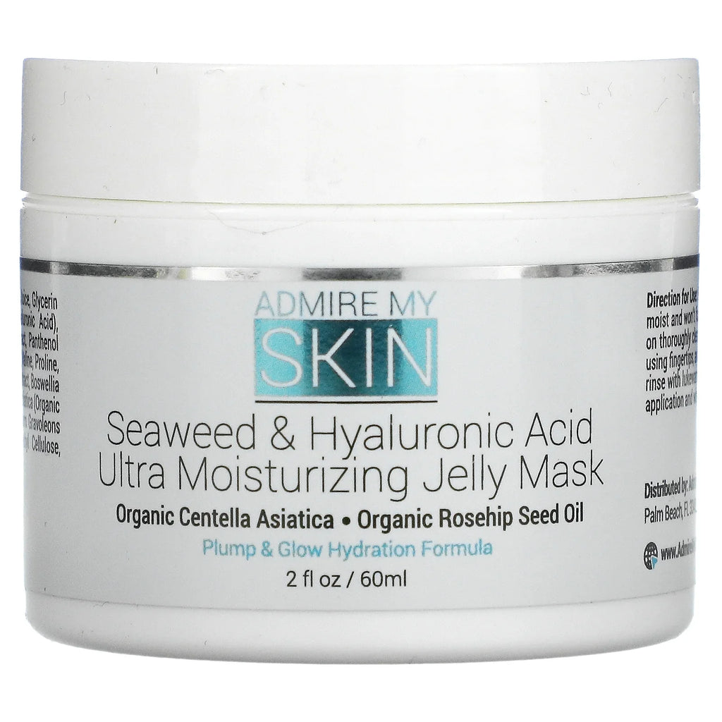 Admire My Skin Seaweed & Hyaluronic Acid Ultra Moisturizing Jelly Beauty Mask, 2 fl oz (60 ml)