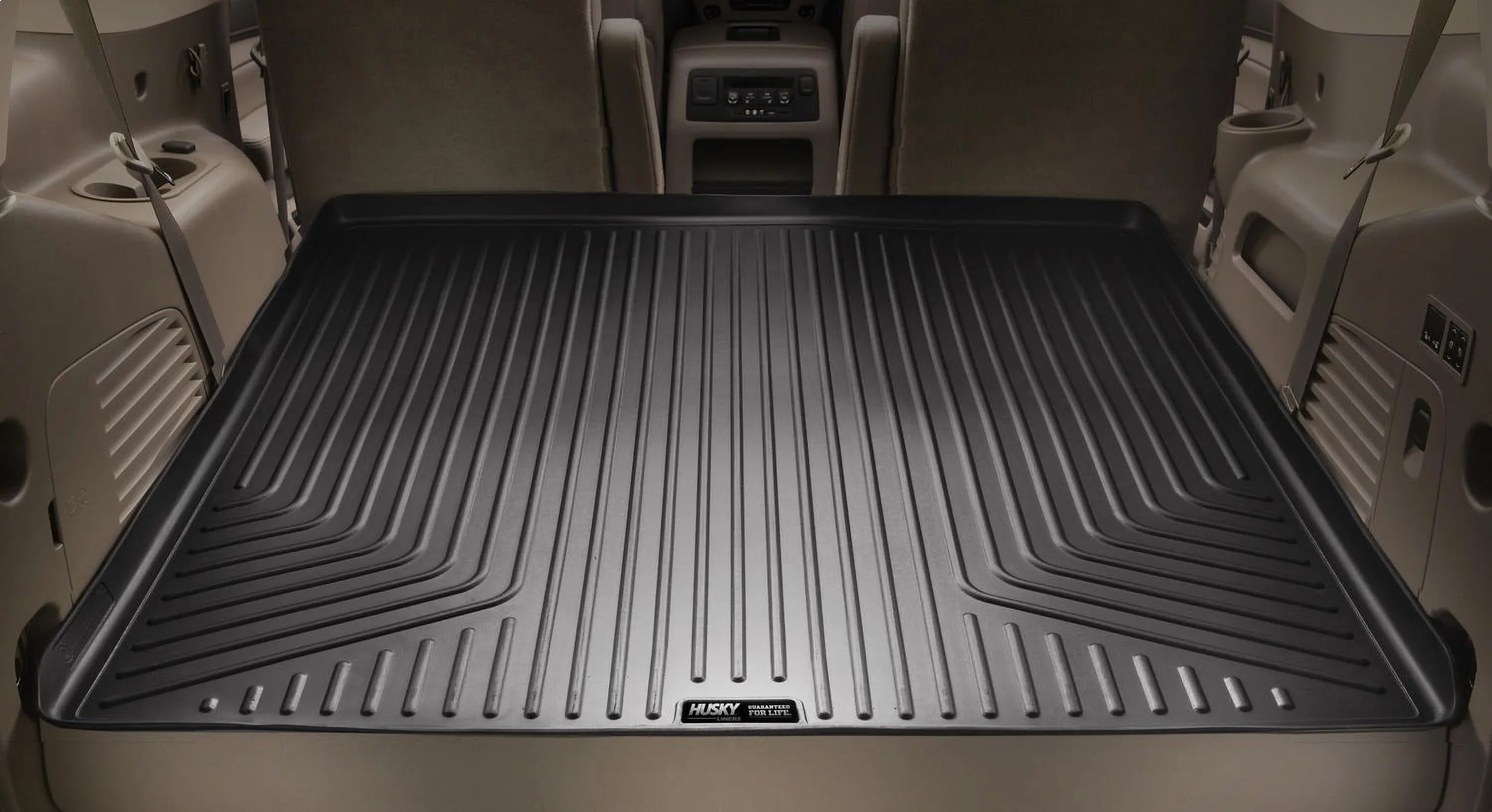Husky by RealTruck Cargo Liner Behind 3rd Seat Fitting with 15-19 Escalade ESV/Suburban Suitable with select: 2015-2020 Chevrolet Suburban, 2015-2020 GMC Yukon XL