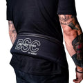 Belt Squat Wrap By Abamt - For Weightlifting, Weight Belts, & Chains. For Pullups, Dips, Powerlifting. Black with lower back support.