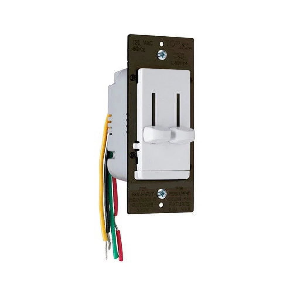 Legrand - Pass Seymour Legrand LSDC16WV Dual Slide 3-Speed De-Hummer Fan Control with Single Pole