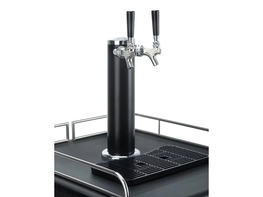 Danby DKC054A1BSL2DB 5.4 Cubic Foot Steel Double Tap Dual-Top Beer Kegerator