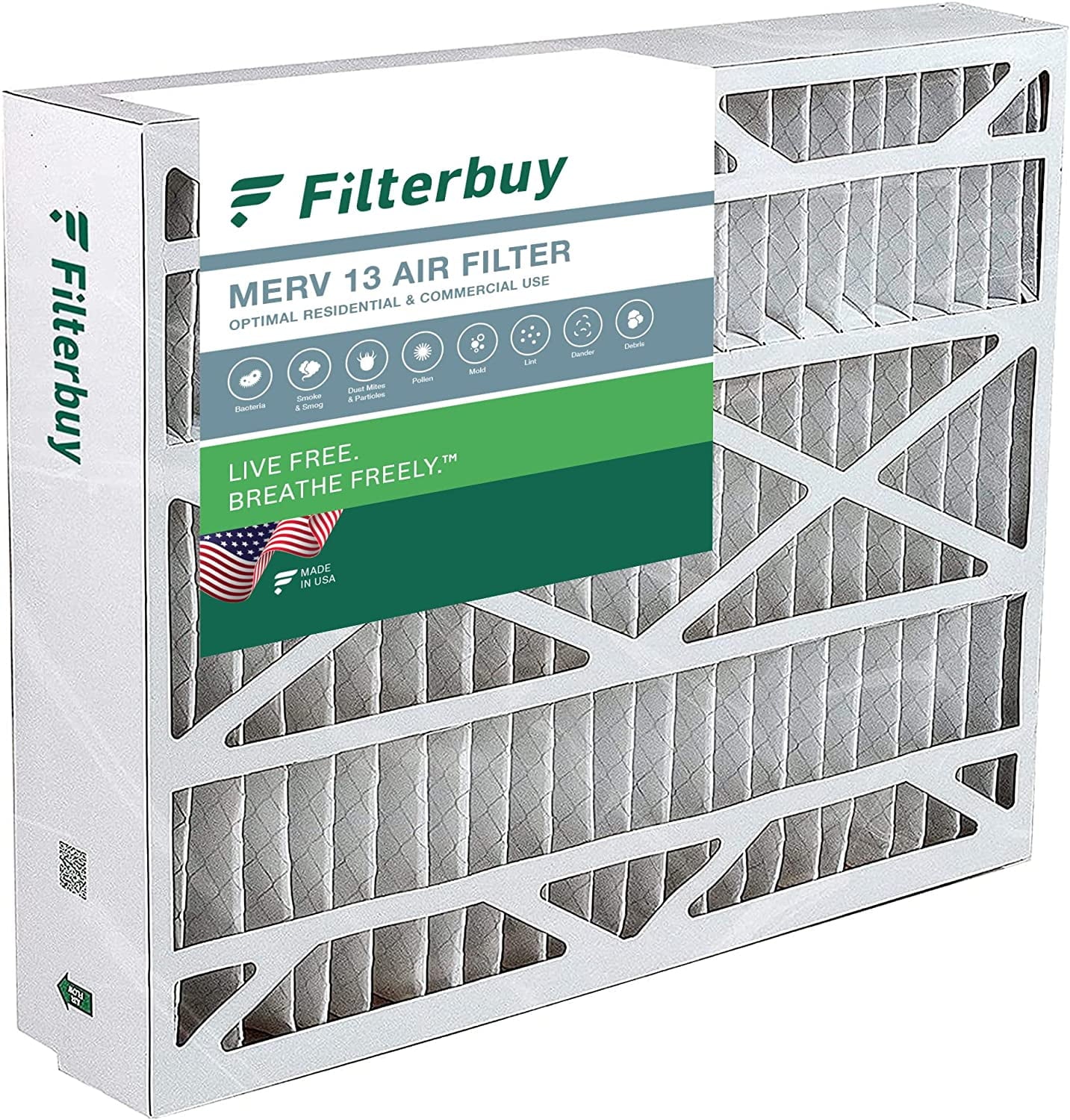 Filterbuy 20x21x5 MERV 13 Pleated HVAC AC Furnace Air Filters for Lennox X8790 / PCO14-23 (1-Pack)