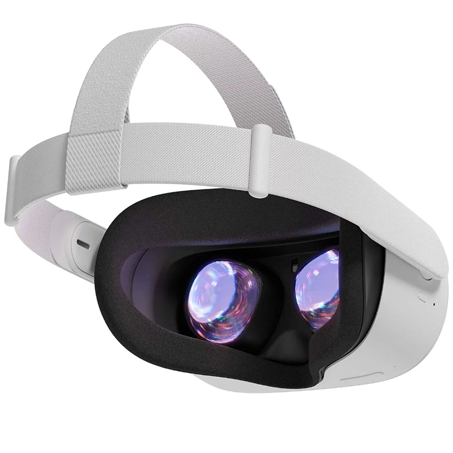 Meta Oculus Quest 2 All-In-One VR Headset, Touch Controllers, 256GB SSD, 1832x1920 up to 90 Hz Refresh Rate LCD, 3D Audio, Mytrix Head Strap, Carrying Case, Earphone, Futuristic Space Purple Stickers