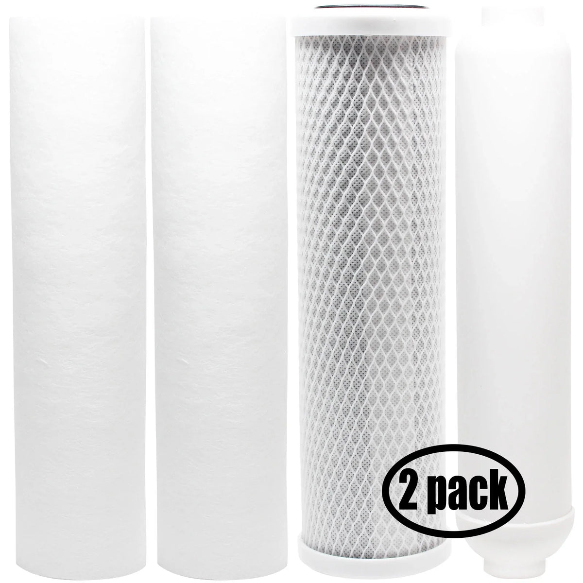 2-Pack Replacement for Filter Kit for PurePro HRO-400 RO System - Includes Carbon Block Filter, PP Sediment Filters & Inline Filter Cartridge - Denali Pure Brand