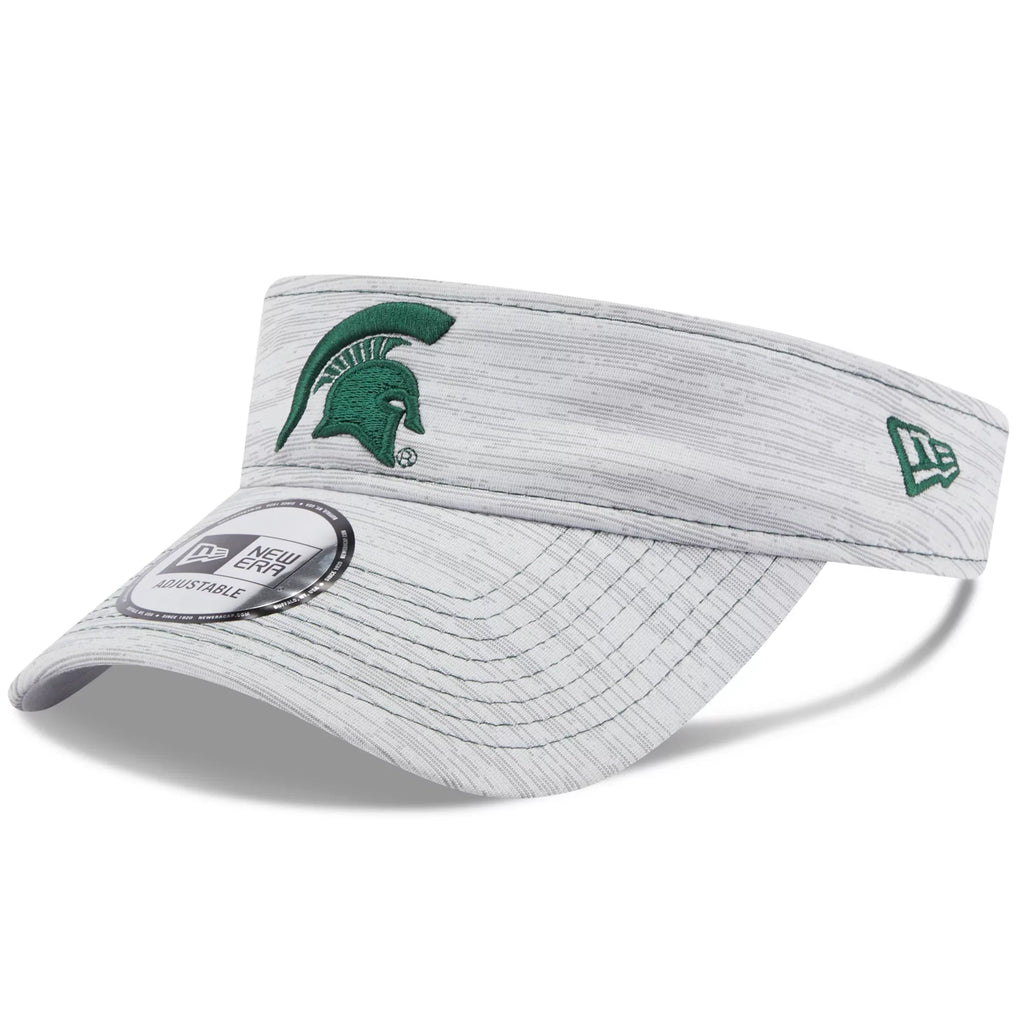 Men's New Era Gray Michigan State Spartans Logo Adjustable Visor - OSFA