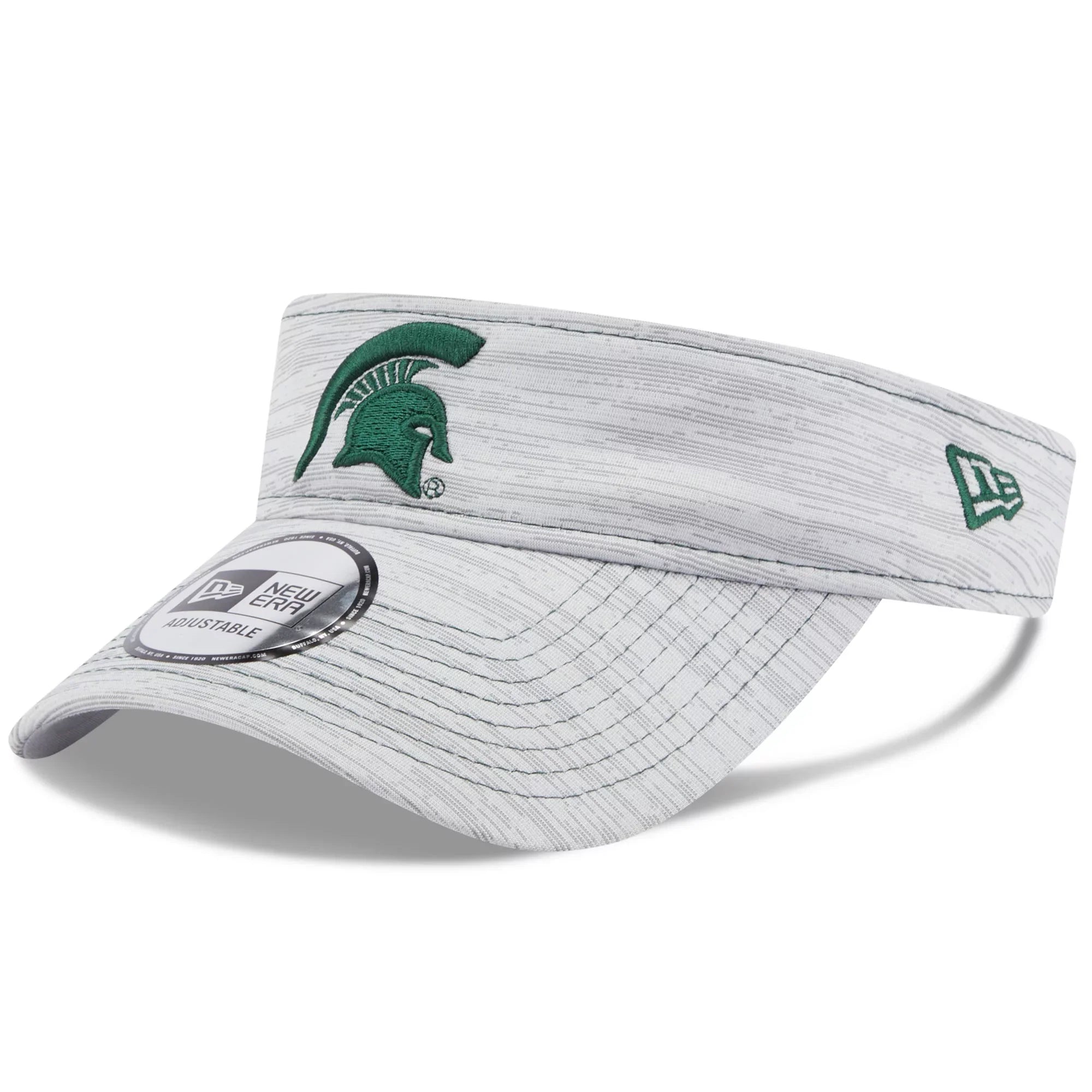 Men's New Era Gray Michigan State Spartans Logo Adjustable Visor - OSFA