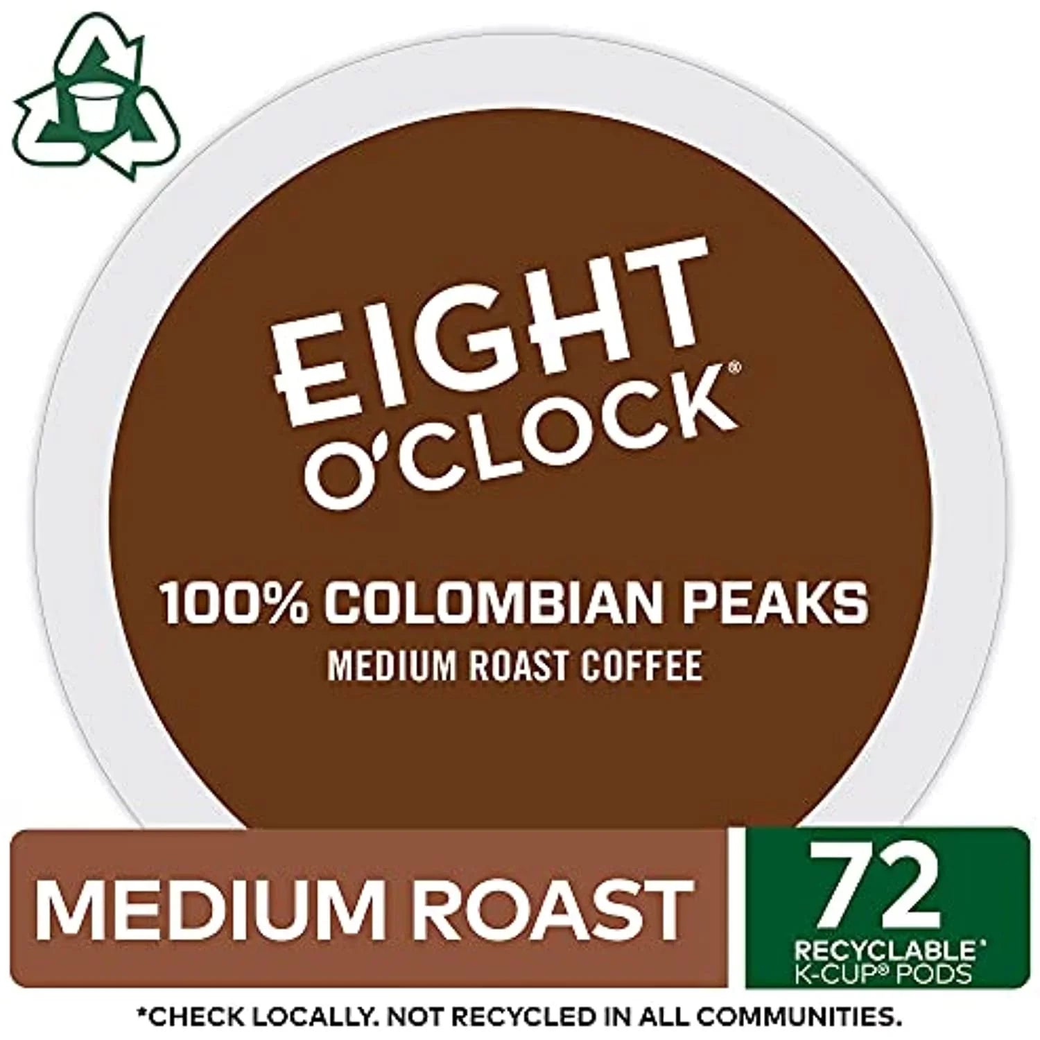 Eight Oclock Coffee Colombian Peaks Keurig Single-Serve K-Cup Pods, Medium Roast Coffee, 72 Count