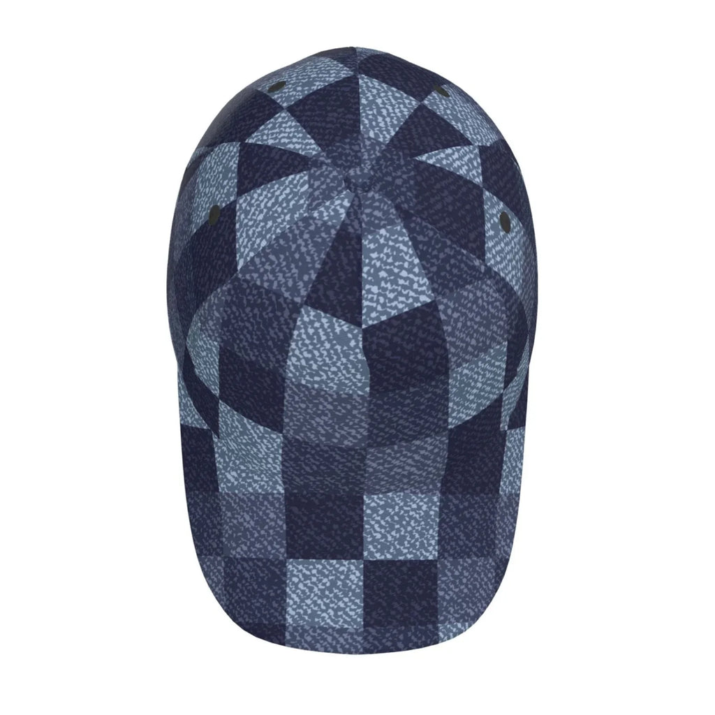 Balery Baseball Cap Adjustable Size for Running Workouts and Outdoor Activities All Seasons Dad Hat(Blue Gingham Buffalo Check)