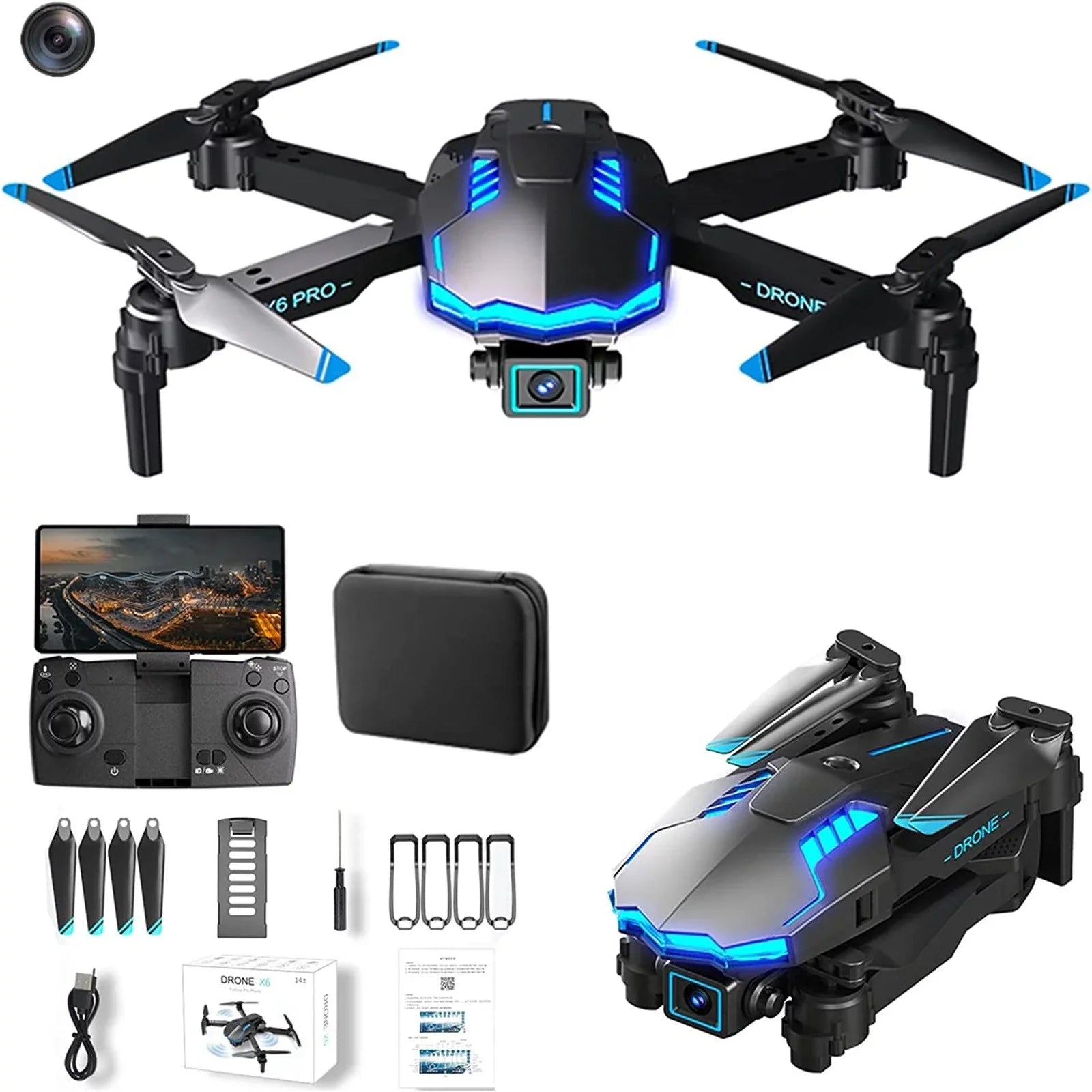 Speed Smart 4 With 4K HD FPV Single Camera For Kids And Adults Mini Foldable RC Airplane WiFi RC Quadcopter Off Track Headless Mode One Button StartSmart Obstacle Avoidance