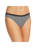 Shoshanna Womens Contrast Trim Hipster Swim Bottom Separates B/W XL