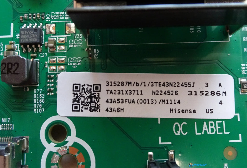 Hisense 43A6H, 43A65H Main Board 315287M (RSAG7.820.12366/ROH)