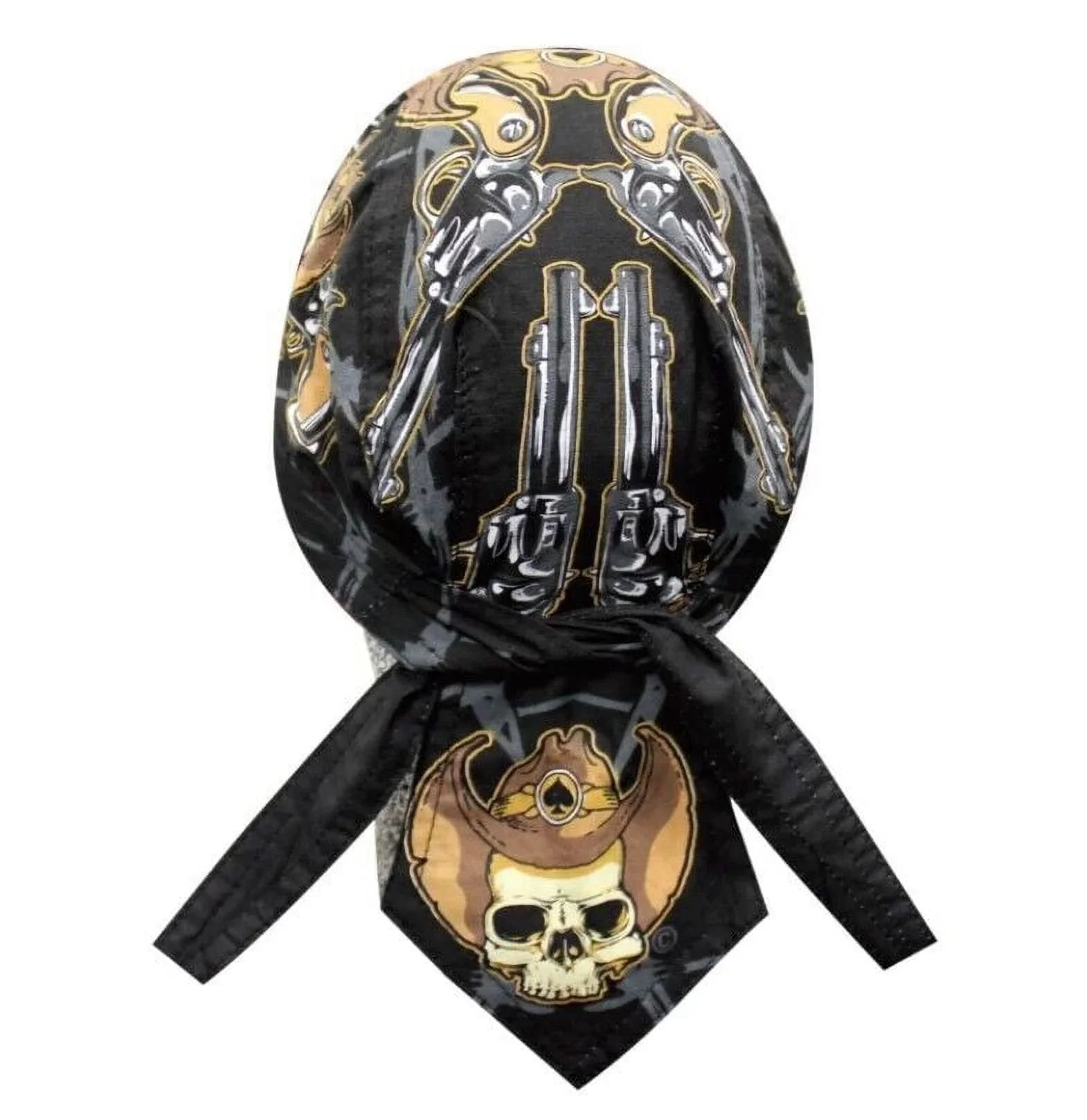 Biker Headwrap Danbanna Deluxe DuRag Cap Doo Rag Bandana Western Desperado Skull
