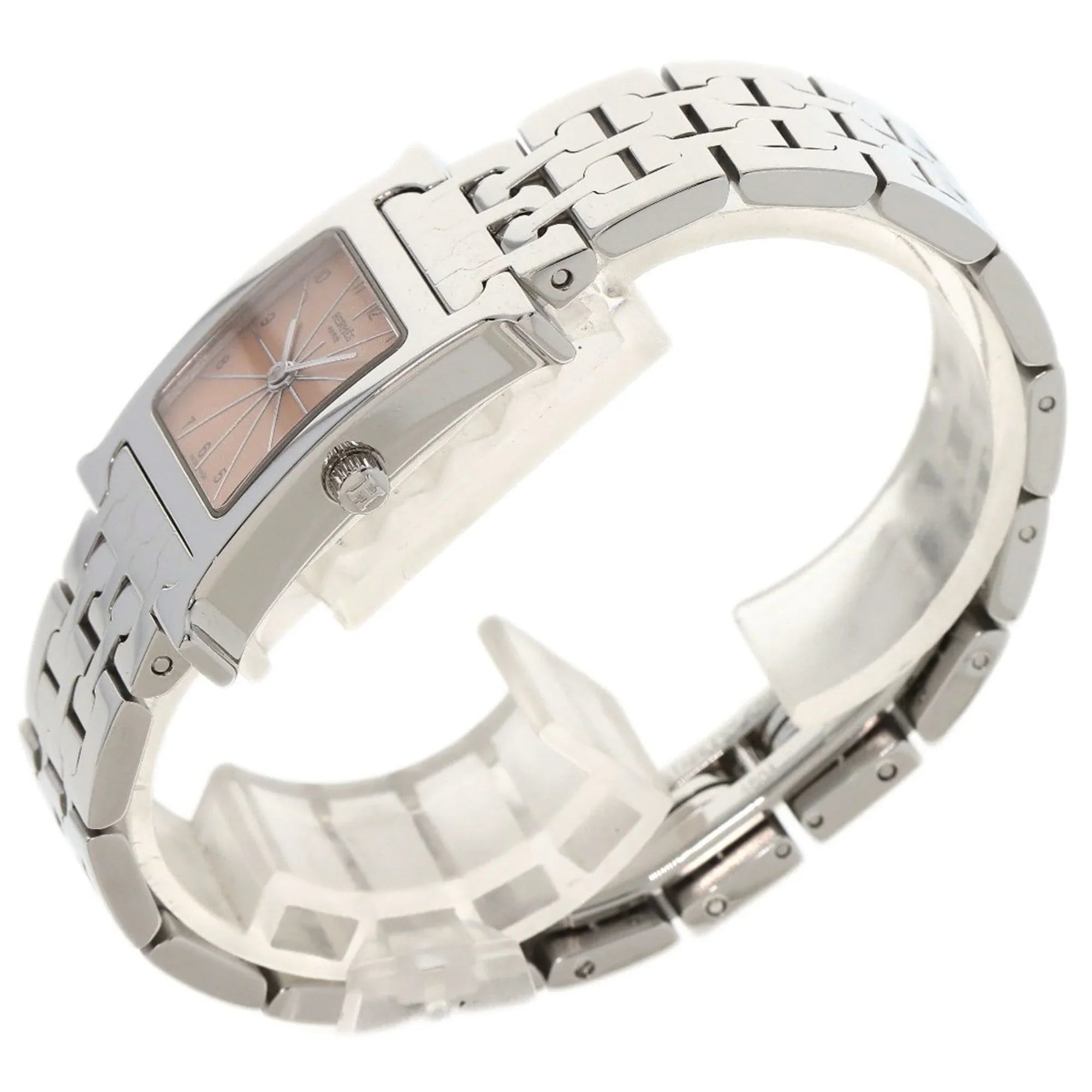 Pre-Owned Hermes HH1.210 H Watch Wristwatch Stainless Steel/SS Ladies HERMES (Good)