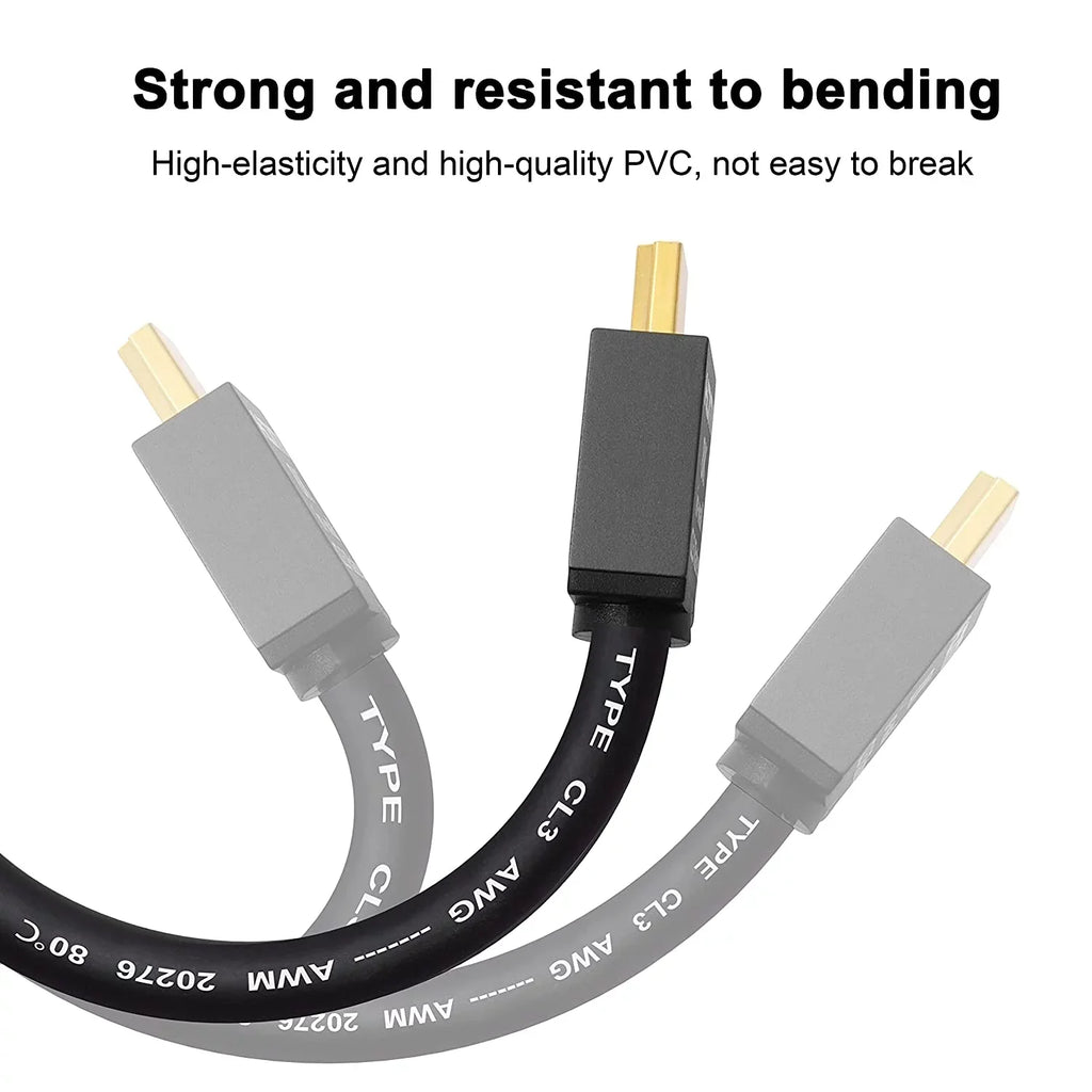 8K HDMI 2.1 Cable 15 Feet CL3 in Wall Rated 8K60Hz 4K120Hz eARC ARC HDCP 2.3 2.2 Ultra High Speed Fitting