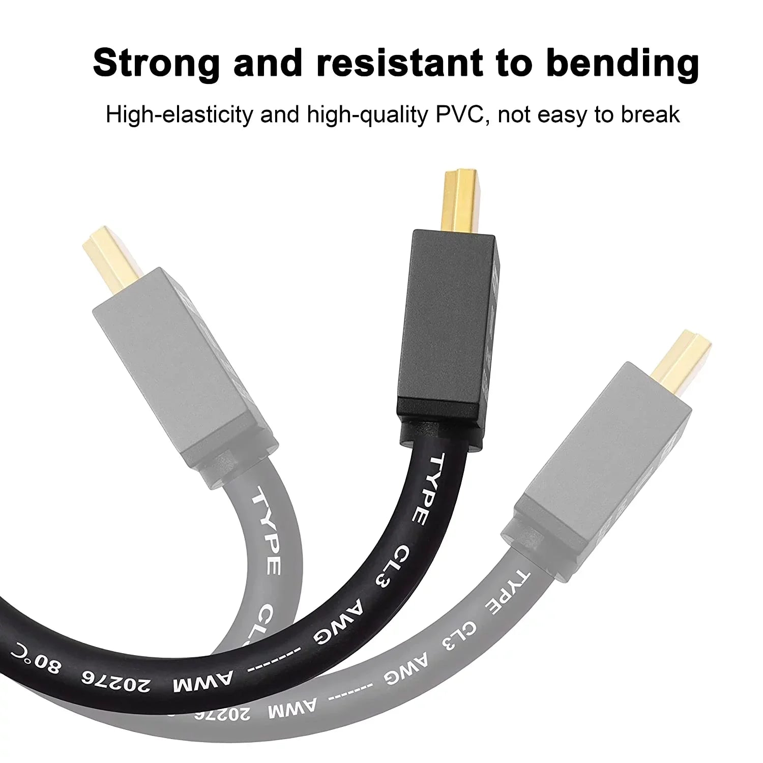 8K HDMI 2.1 Cable 15 Feet CL3 in Wall Rated 8K60Hz 4K120Hz eARC ARC HDCP 2.3 2.2 Ultra High Speed Fitting
