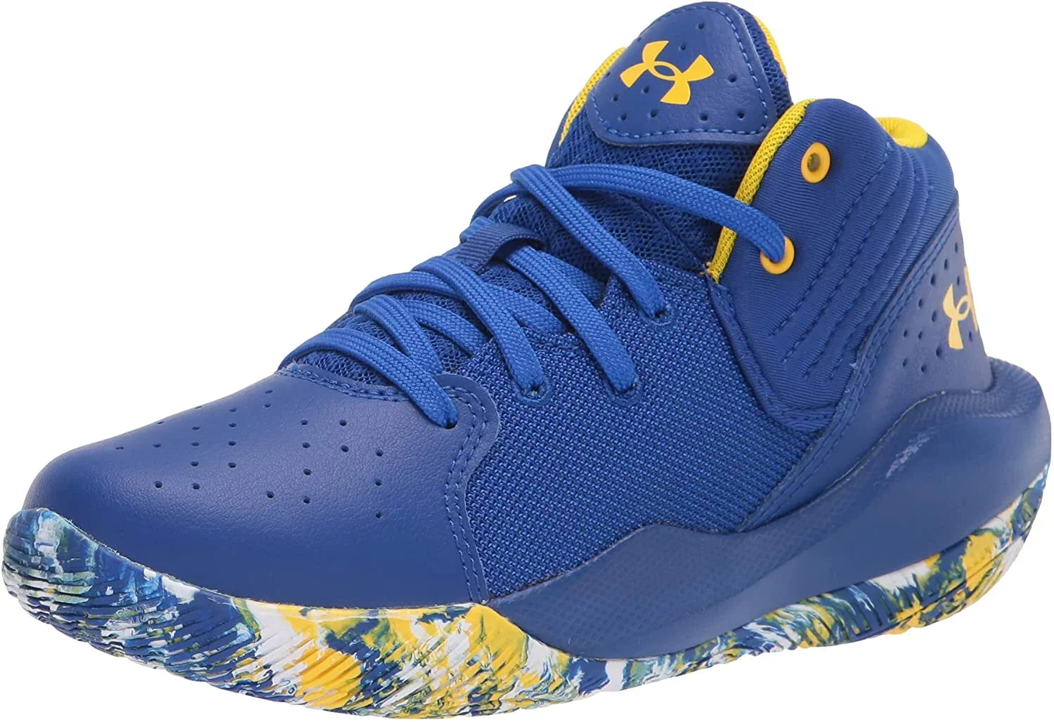 Under Armour Unisex-Child Pre-School Jet 21 Basketball Shoe Little Kid 4-8 Years 12 Little Kid Royal 400/White