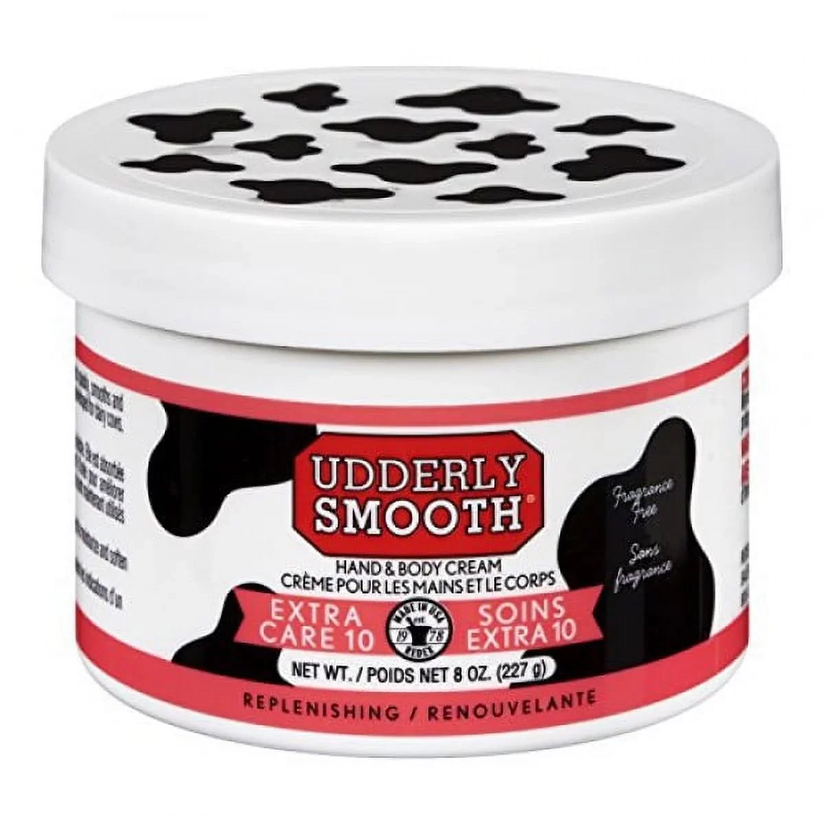 2 Pack Udderly Smooth Extra Care Cream Unscented with Urea 8 Oz Each