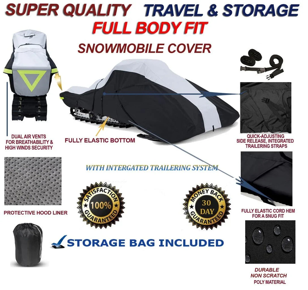600 Denier Full Fit Snowmobile Travel and Storage Protection Matching for the 2004-2004 Ski Doo Bombardier Model GSX Limited 2 Up 800 Snowmachine Sled.