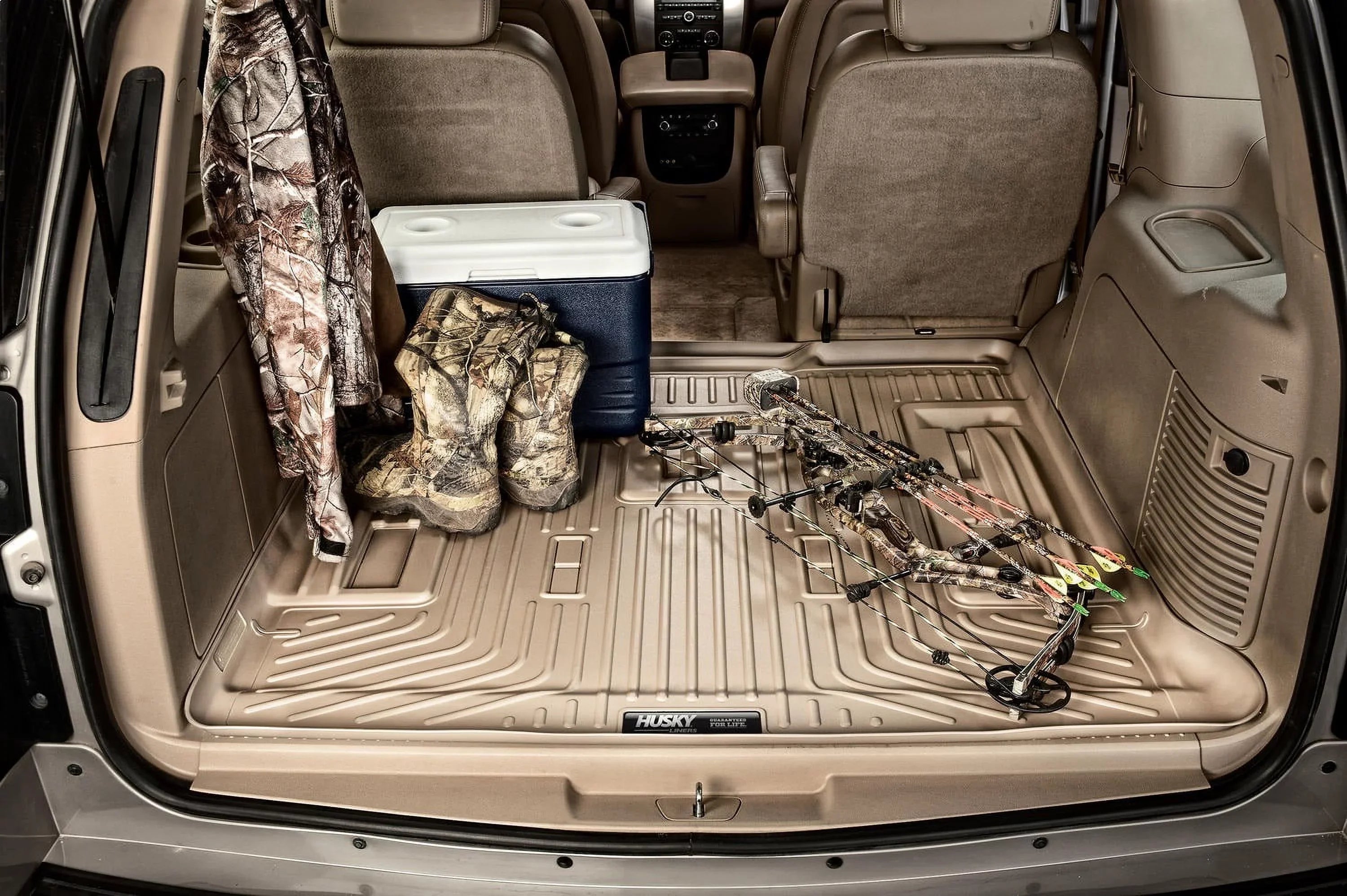 Husky by RealTruck Cargo Liner Behind 3rd Seat Fitting with 15-19 Escalade ESV/Suburban Suitable with select: 2015-2020 Chevrolet Suburban, 2015-2020 GMC Yukon XL